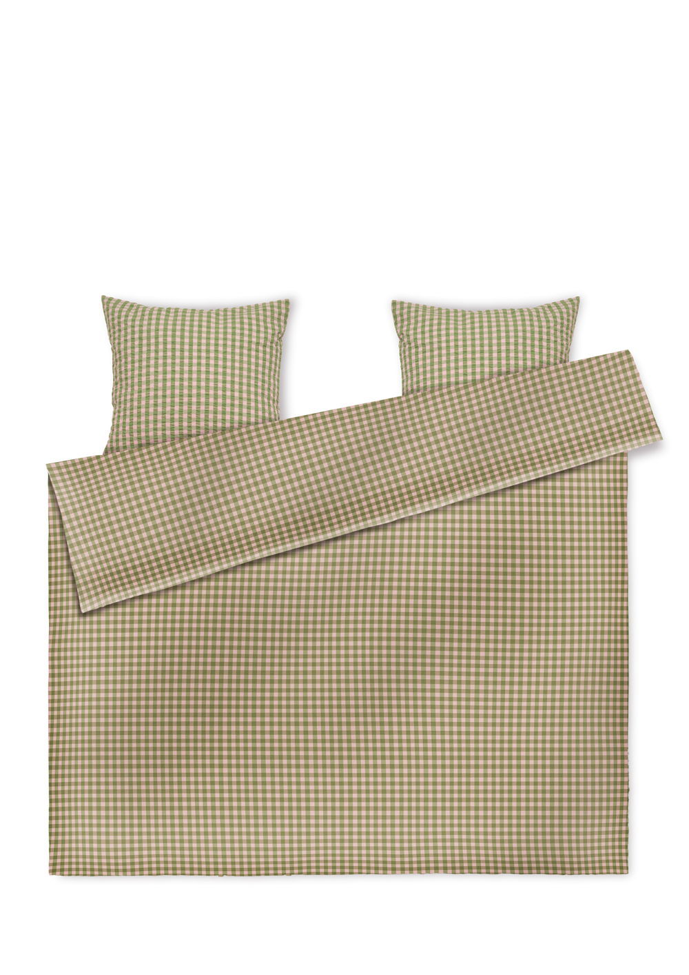 Bæk&Bølge Bed linen 200x220 cm green/soft pink DK