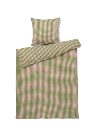 Bæk&Bølge Bed linen 150x210 cm green/soft pink SE