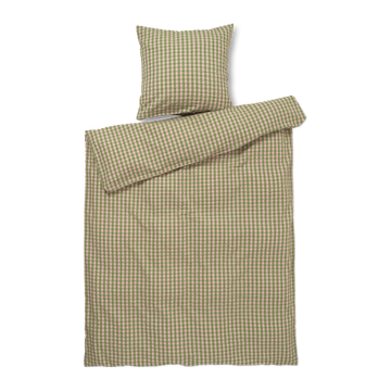 Bæk&Bølge Bed linen 150x210 cm green/soft pink SE