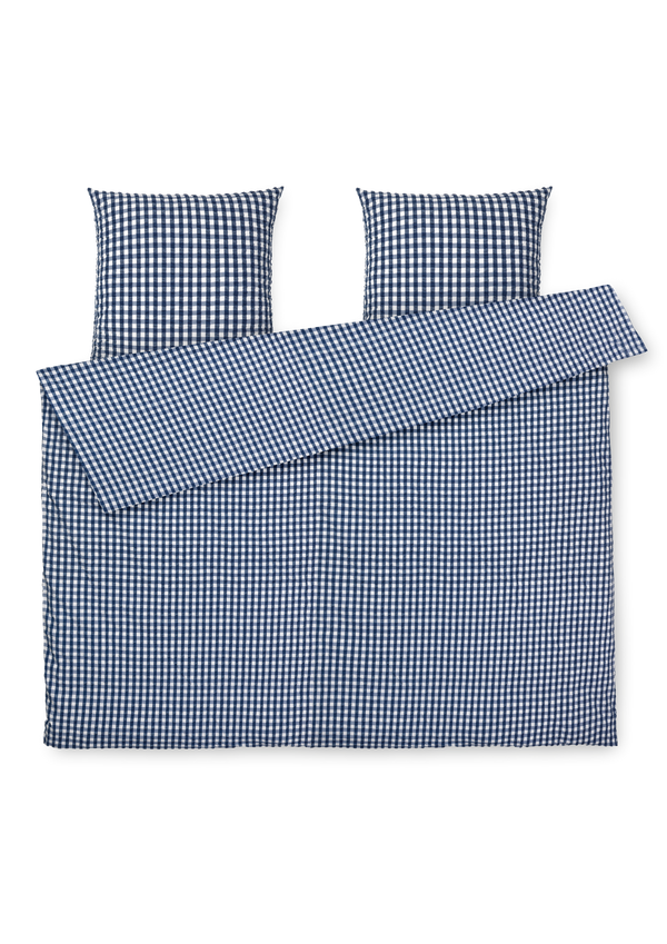 Bæk&Bølge Bed linen 200x220 cm dark blue/white DK