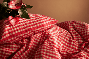 Bæk&Bølge Bed linen 140x220 cm red/yellow DK