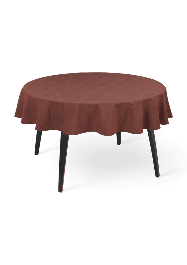 Basic Tablecloth round Ø170 cm chocolate