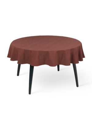 Basic Tablecloth round Ø170 cm chocolate