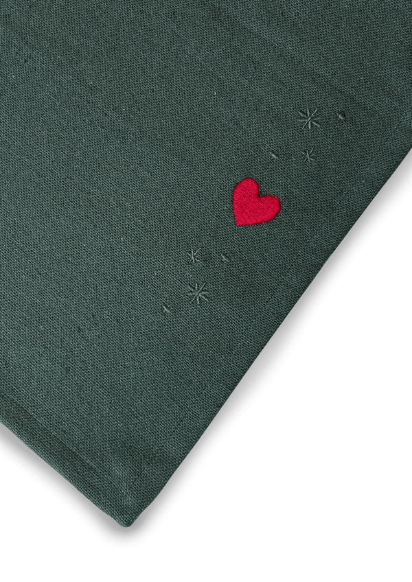 Christmas Fable Place mat Hearts 49x32 cm green