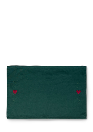 Christmas Fable Place mat Hearts 49x32 cm green