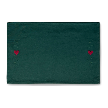 Christmas Fable Place mat Hearts 49x32 cm green