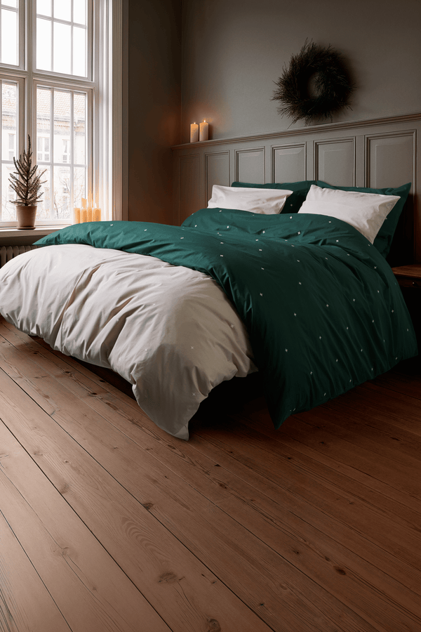 Christmas Fable Bed linen 140x200 cm green DK