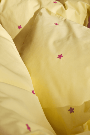 Daisy Bed linen 220x220 cm yellow SE