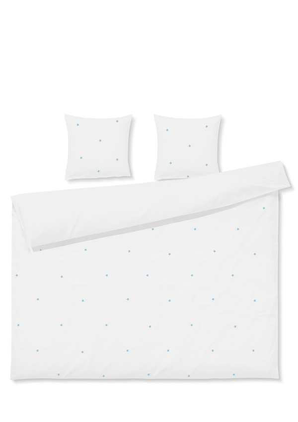 Daisy Bed linen 200x220 cm white/light blue DK