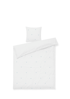Daisy Bed linen 150x210 cm white/light blue SE