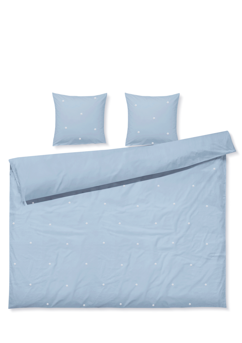 Daisy Bed linen 220x220 cm light blue SE