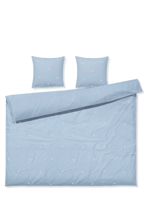 Daisy Bed linen 220x220 cm light blue SE
