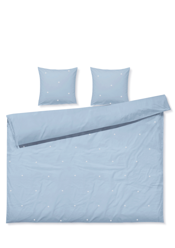 Daisy Bed linen 220x220 cm light blue SE