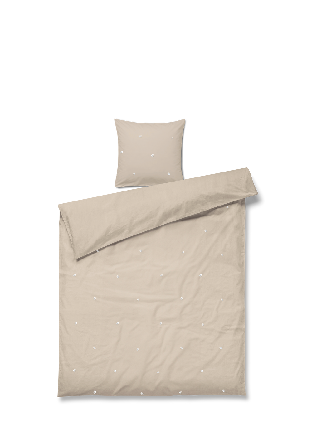 Daisy Bed linen 150x210 cm sand/white SE