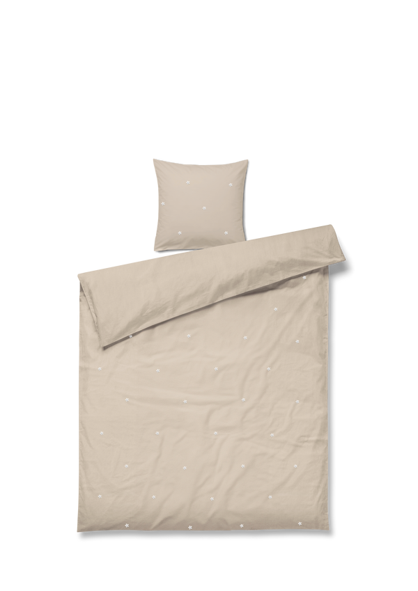 Daisy Bed linen 150x210 cm sand/white SE