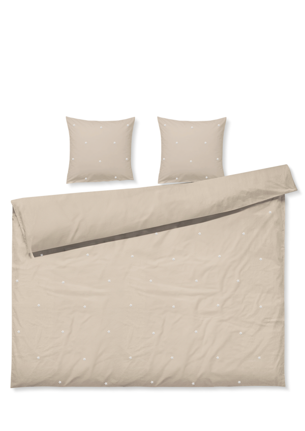 Daisy Bed linen 220x220 cm sand/white SE