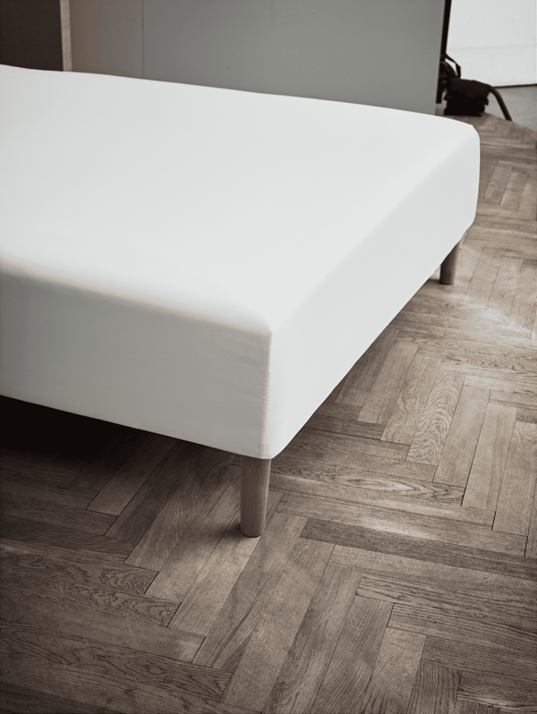 Percale Fitted sheet w/elastic 160x30x200 cm white