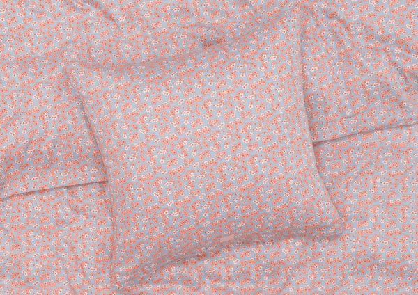 Pleasantly Bed linen 140x200 cm light blue/rose DK