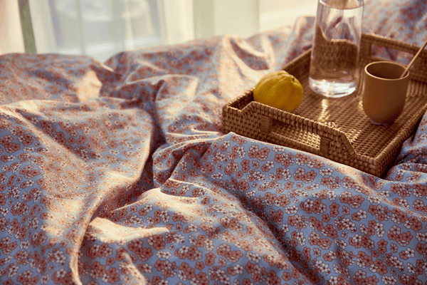Pleasantly Bed linen 140x220 cm light blue/rose DK