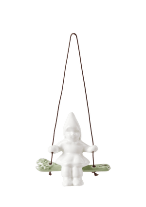 Christmas Tales Swinging girl Ornament H8 white