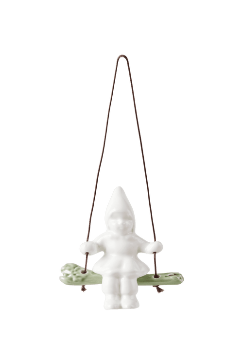 Christmas Tales Swinging girl Ornament H8 white