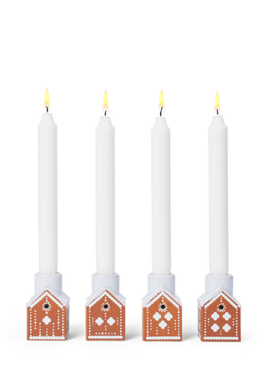 Gingerbread Advent candle holder H7.5 brown