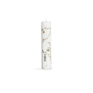 Hammershøi Christmas Advent Candle 2019 Ø5 cm white w. deco