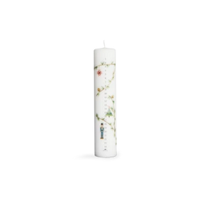 Hammershøi Christmas Advent Candle 2019 Ø5 cm white w. deco