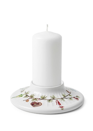 Hammershøi Christmas Block candle holder H4 white w. deco