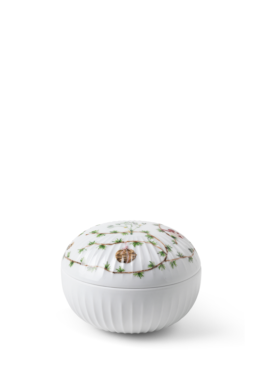 Hammershøi Christmas Bonbonniere Ø12 cm white w. deco
