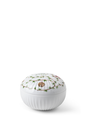 Hammershøi Christmas Bonbonniere Ø12 cm white w. deco