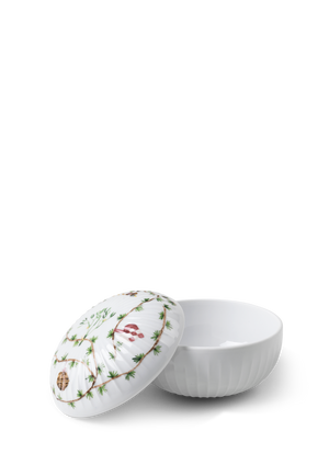 Hammershøi Christmas Bonbonniere Ø12 cm white w. deco
