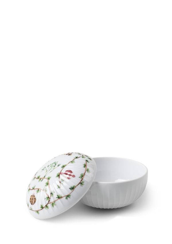 Hammershøi Christmas Bonbonniere Ø12 cm white w. deco