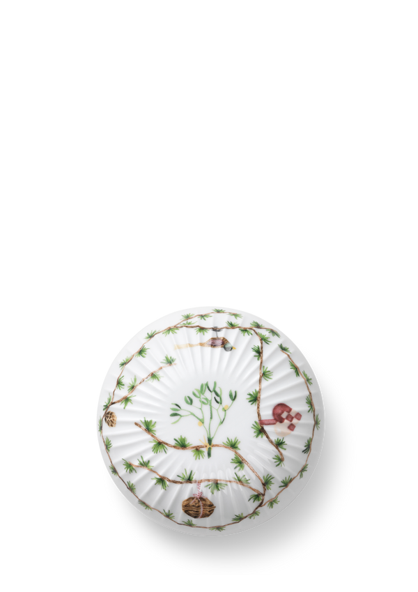 Hammershøi Christmas Bonbonniere Ø12 cm white w. deco