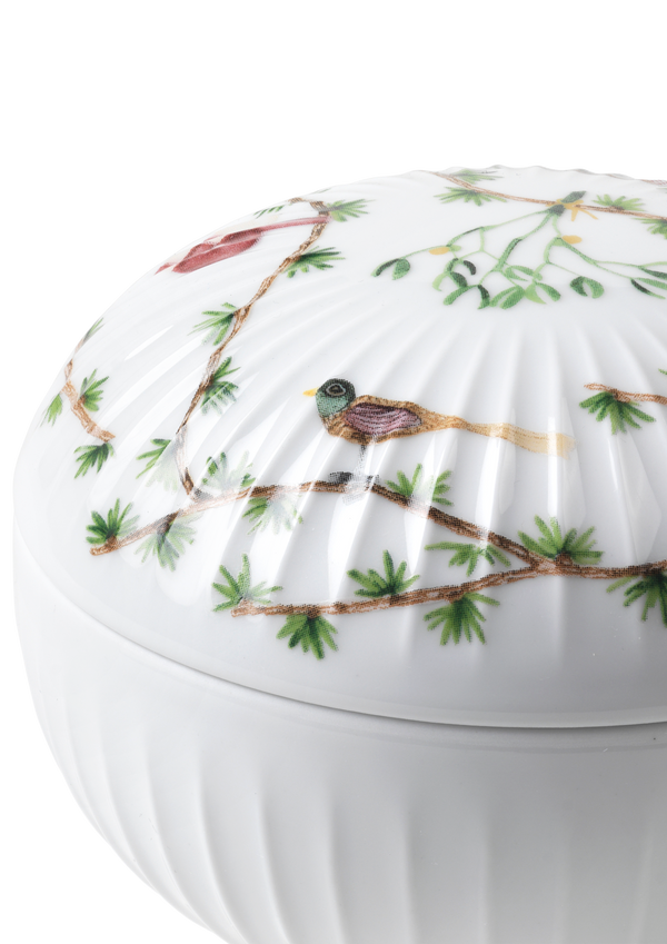 Hammershøi Christmas Bonbonniere Ø12 cm white w. deco