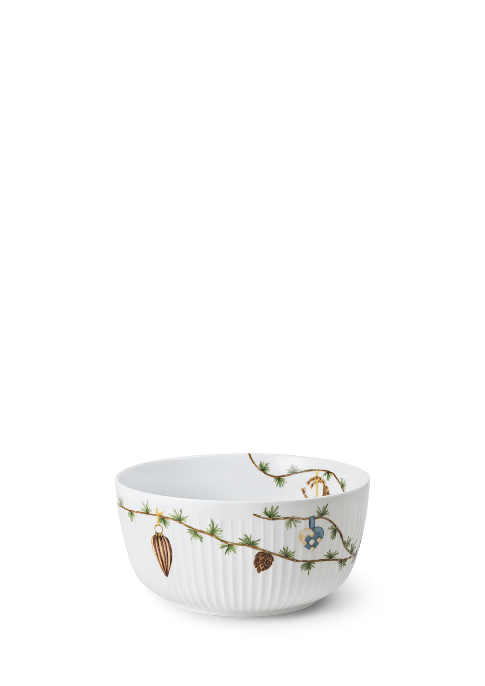Hammershøi Christmas Bowl Ø21 cm white w. deco