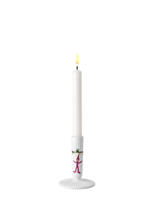 Hammershøi Christmas Candle holder H12 cm white w. deco