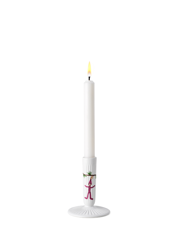 Hammershøi Christmas Candle holder H12 cm white w. deco