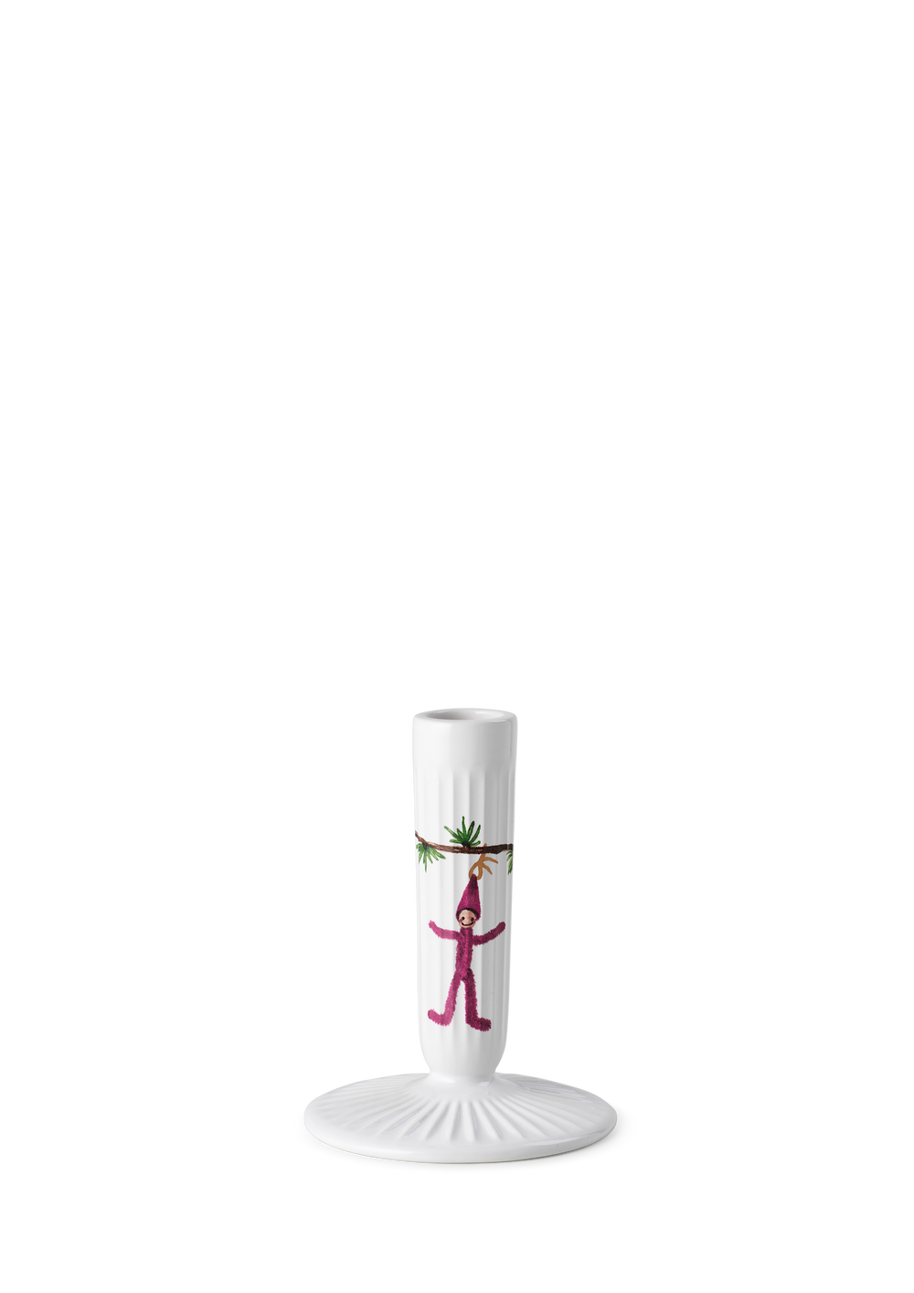 Hammershøi Christmas Candle holder H12 cm white w. deco