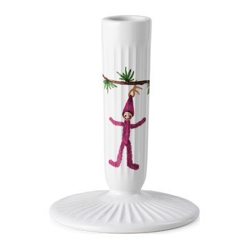 Hammershøi Christmas Candle holder H12 cm white w. deco