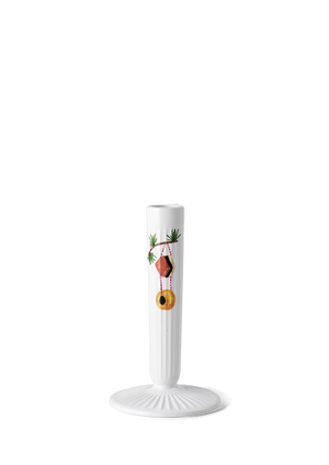 Hammershøi Christmas Candle holder H16 cm white w. deco
