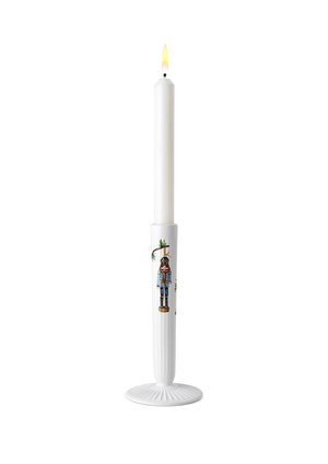 Hammershøi Christmas Candle holder H20 cm white w. deco