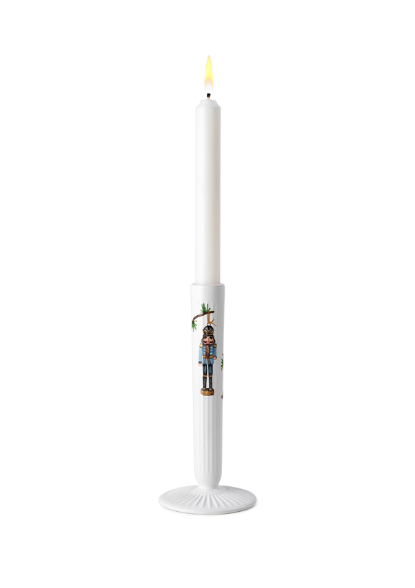 Hammershøi Christmas Candle holder H20 cm white w. deco