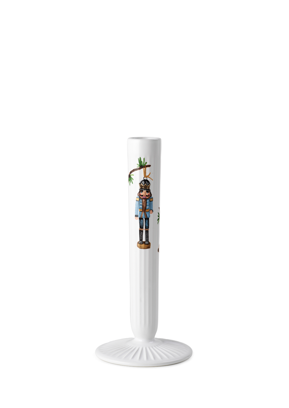 Hammershøi Christmas Candle holder H20 cm white w. deco