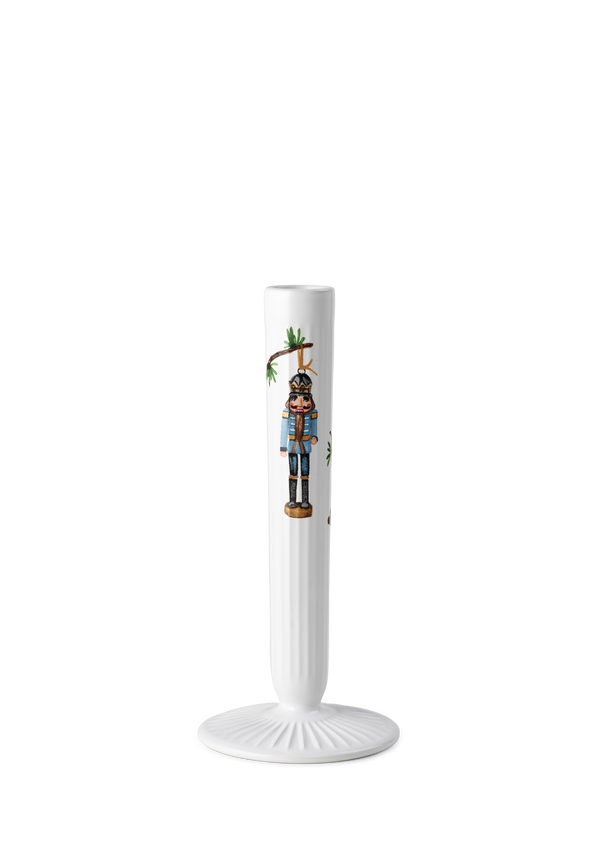 Hammershøi Christmas Candle holder H20 cm white w. deco