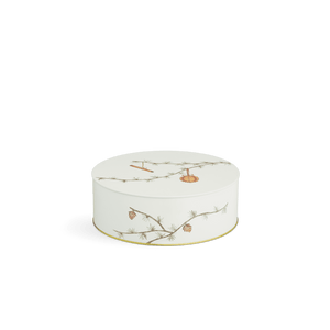 Hammershøi Christmas Storage tin Ø20/Ø22 white w. deco 2 pcs.