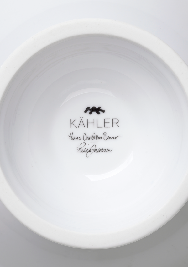 Hammershøi Christmas Bowl on stand Ø16 cm white w. deco