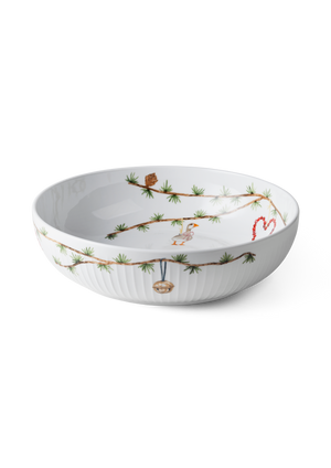 Hammershøi Christmas Bowl Ø30 cm white w. deco