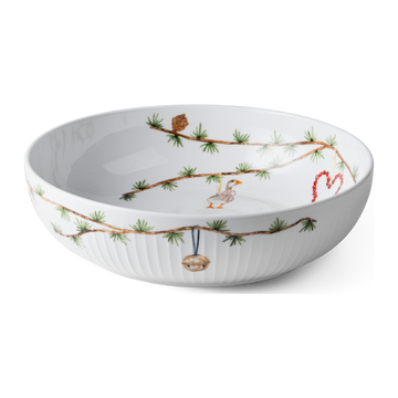 Hammershøi Christmas Bowl Ø30 cm white w. deco
