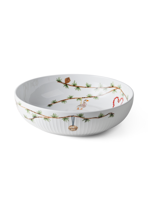 Hammershøi Christmas Bowl Ø30 cm white w. deco